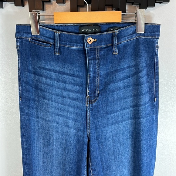 Kendall + Kylie Womens The Skyscraper Coin Pocket Blue Skinny Jeans Size 13/31 - Picture 2 of 12